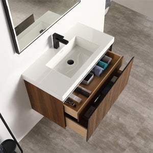 Blossom Lille 36" Brown Walnut Strip Single Vanity