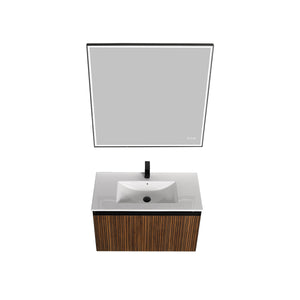 Blossom Lille 36" Brown Walnut Strip Single Vanity