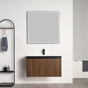 Blossom Lille 36" Brown Walnut Strip Single Vanity