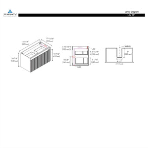 Blossom Lille 36" Brown Walnut Strip Single Vanity