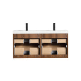 Blossom Lille 48" Brown Walnut Strip Double Vanity