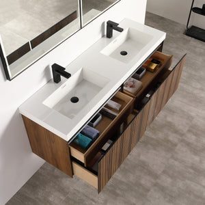 Blossom Lille 48" Brown Walnut Strip Double Vanity