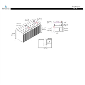 Blossom Lille 48" Brown Walnut Strip Double Vanity
