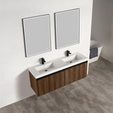 Blossom Lille 60" Brown Walnut Strip Double Vanity