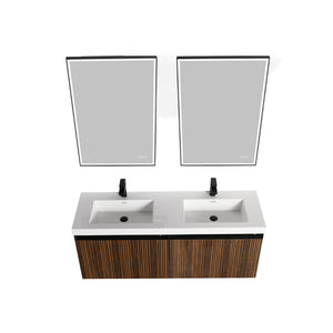 Blossom Lille 60" Brown Walnut Strip Double Vanity