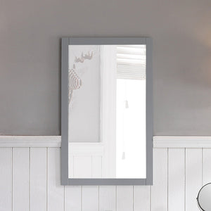 Blossom Lucca 20" Metal Grey Wall-Mounted Rectangle Mirror