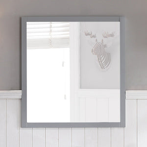 Blossom Lucca 30" Metal Grey Wall-Mounted Rectangle Mirror