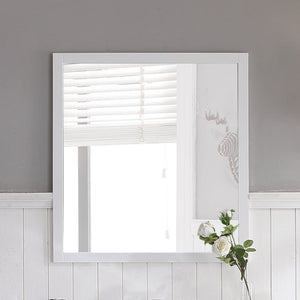 Blossom Lucca 36" Matte White Wall-Mounted Rectangle Mirror