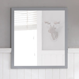 Blossom Lucca 36" Metal Grey Wall-Mounted Rectangle Mirror