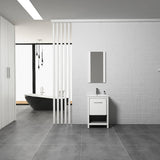 Blossom Milan 20" 1-Drawer Glossy White Freestanding Vanity Base