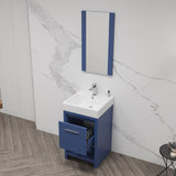 Blossom Milan 20" 1-Drawer Navy Blue Freestanding Vanity Base