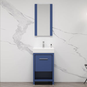 Blossom Milan 20" 1-Drawer Navy Blue Freestanding Vanity Base