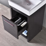 Blossom Milan 20" 1-Drawer Silver Gray Freestanding Vanity Base
