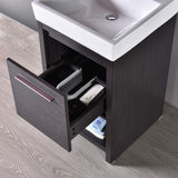 Blossom Milan 20" 1-Drawer Silver Gray Freestanding Vanity Set With Ceramic Drop-In Single Sink