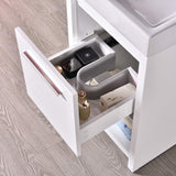 Blossom Milan 20" 1-Drawer White Freestanding Vanity Set With Ceramic Drop-In Single Sink