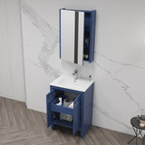Blossom Milan 24" 2-Door 1-Drawer Navy Blue Freestanding Vanity Base