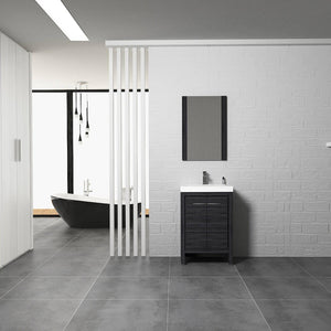 Blossom Milan 24" 2-Door 1-Drawer Silver Gray Freestanding Vanity Base