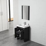 Blossom Milan 24" 2-Door 1-Drawer Silver Gray Freestanding Vanity Base