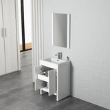 Blossom Milan 24" 2-Door 1-Drawer White Freestanding Vanity Base
