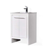 Blossom Milan 24" 2-Door 1-Drawer White Freestanding Vanity Base