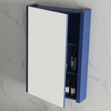 Blossom Milan 24" Briccole Oak Recessed or Wall Mount Frameless Mirror Single Door Medicine Cabinet With Adjustable Glass Shelves