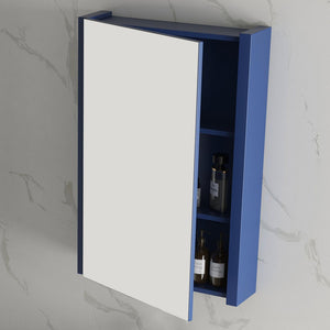Blossom Milan 24" Briccole Oak Recessed or Wall Mount Frameless Mirror Single Door Medicine Cabinet With Adjustable Glass Shelves