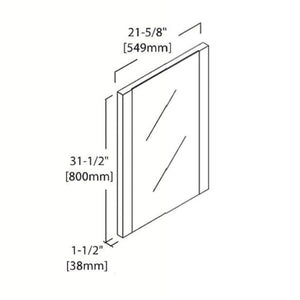 Blossom Milan 24" x 32" Briccole Oak Wall-Mounted Rectangle Mirror