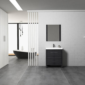 Blossom Milan 30" 2-Door 1-Drawer Silver Gray Freestanding Vanity Base