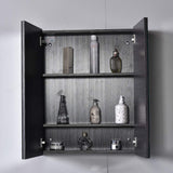 Blossom Milan 30" 2-Door 1-Drawer Silver Gray Freestanding Vanity With Ceramic Drop-In Single Sink And Mirrored Medicine Cabinet