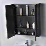 Blossom Milan 30" 2-Door 1-Drawer Silver Gray Freestanding Vanity With Ceramic Drop-In Single Sink And Mirrored Medicine Cabinet