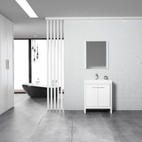 Blossom Milan 30" 2-Door 1-Drawer White Freestanding Vanity Base