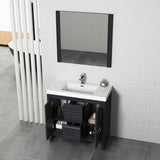 Blossom Milan 36" 2-Door 2-Drawer Silver Gray Freestanding Vanity Base
