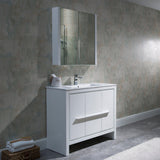 Blossom Milan 36" 2-Door 2-Drawer White Freestanding Vanity Base