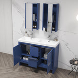 Blossom Milan 48" 2-Door 2-Drawer Navy Blue Freestanding Vanity Base