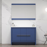 Blossom Milan 48" 2-Door 2-Drawer Navy Blue Freestanding Vanity Base