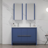 Blossom Milan 48" 2-Door 2-Drawer Navy Blue Freestanding Vanity Base