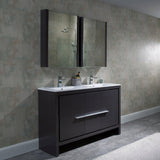 Blossom Milan 48" 2-Door 2-Drawer Silver Gray 2-Door 2-Drawer Freestanding Vanity Base