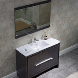 Blossom Milan 48" 2-Door 2-Drawer Silver Gray 2-Door 2-Drawer Freestanding Vanity Base