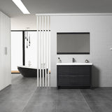 Blossom Milan 48" 2-Door 2-Drawer Silver Gray 2-Door 2-Drawer Freestanding Vanity Base
