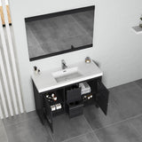 Blossom Milan 48" 2-Door 2-Drawer Silver Gray 2-Door 2-Drawer Freestanding Vanity Base