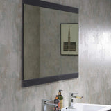 Blossom Milan 48" 2-Door 2-Drawer Silver Gray Freestanding Vanity With Ceramic Drop-In Double Sinks And Mirror