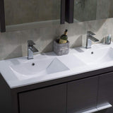 Blossom Milan 48" 2-Door 2-Drawer Silver Gray Freestanding Vanity With Ceramic Drop-In Double Sinks And Mirrored Medicine Cabinet