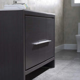 Blossom Milan 48" 2-Door 2-Drawer Silver Gray Freestanding Vanity With Ceramic Drop-In Single Sink