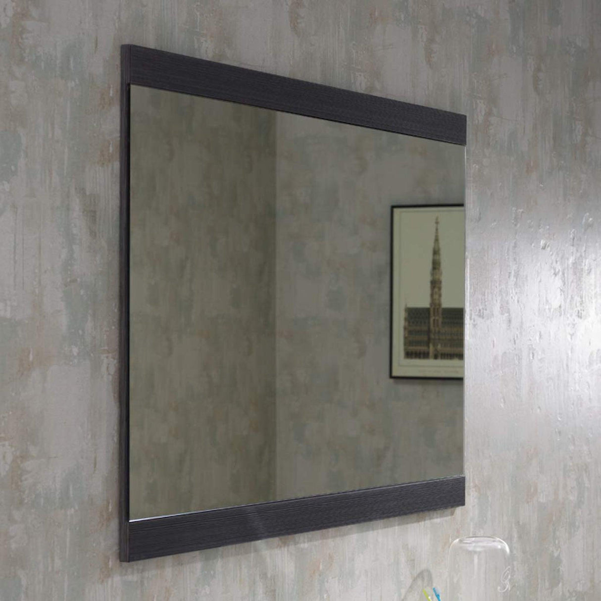 Blossom Milan 48" 2-Door 2-Drawer Silver Gray Freestanding Vanity With Ceramic Drop-In Single Sink And Mirror