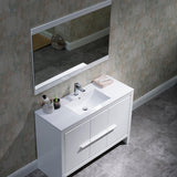 Blossom Milan 48" 2-Door 2-Drawer White 2-Door 2-Drawer Freestanding Vanity Base