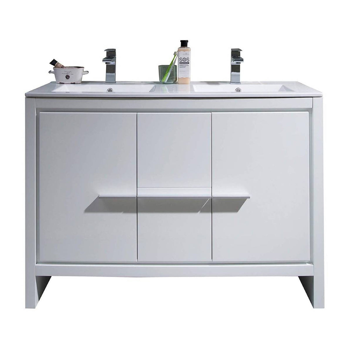 Blossom Milan 48" 2-Door 2-Drawer White 2-Door 2-Drawer Freestanding Vanity Base