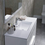 Blossom Milan 48" 2-Door 2-Drawer White Freestanding Vanity With Ceramic Drop-In Single Sink