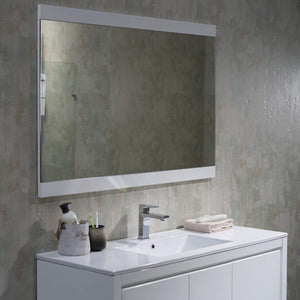 Blossom Milan 48" 2-Door 2-Drawer White Freestanding Vanity With Ceramic Drop-In Single Sink And Mirror