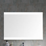 Blossom Milan 48" x 32" Glossy White Wall-Mounted Rectangle Mirror