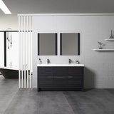Blossom Milan 60" 2-Door 3-Drawer Silver Gray 2-Door 3-Drawer Freestanding Vanity Base